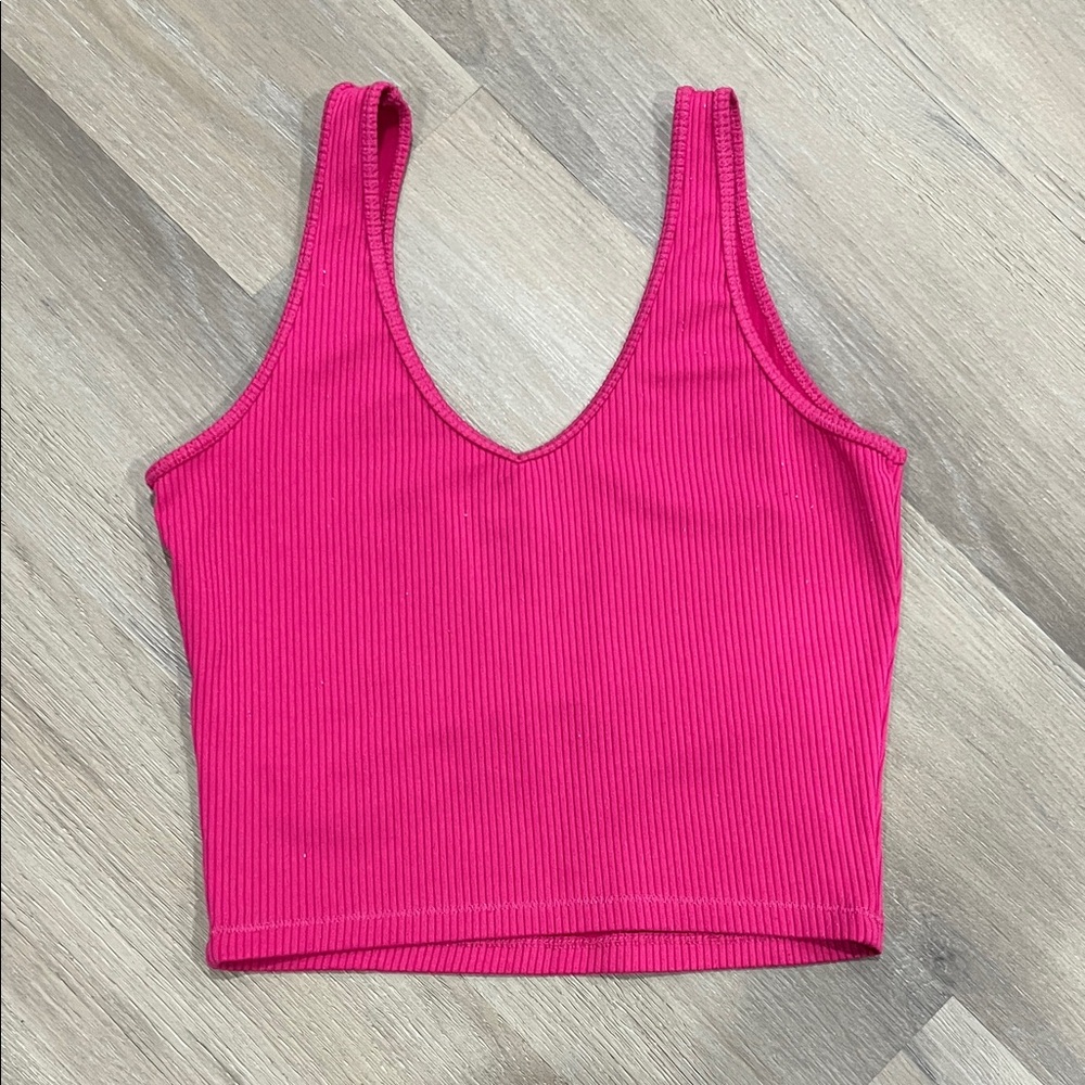 Hollister Vibrant Pink V-Neck Crop Top